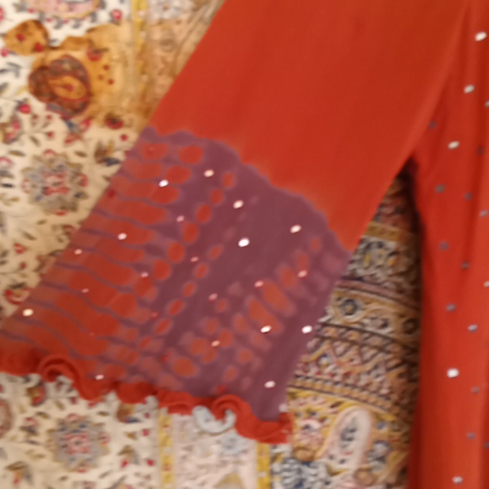 Rust And Purple Tye Dyed Tunic  M - Picture 4 of 9